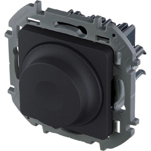 Светорегулятор поворотный без рамки Legrand Inspiria 5-300Вт антрацит  картинка